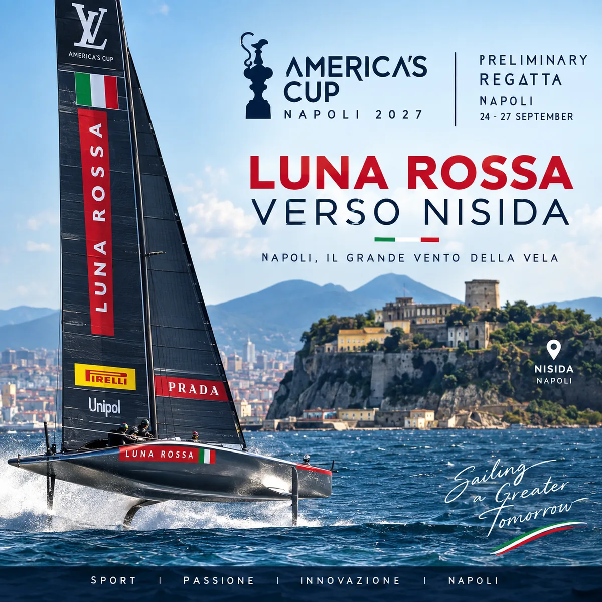⛵ America’s Cup in Naples: Luna Rossa Ready to Arrive in Nisida