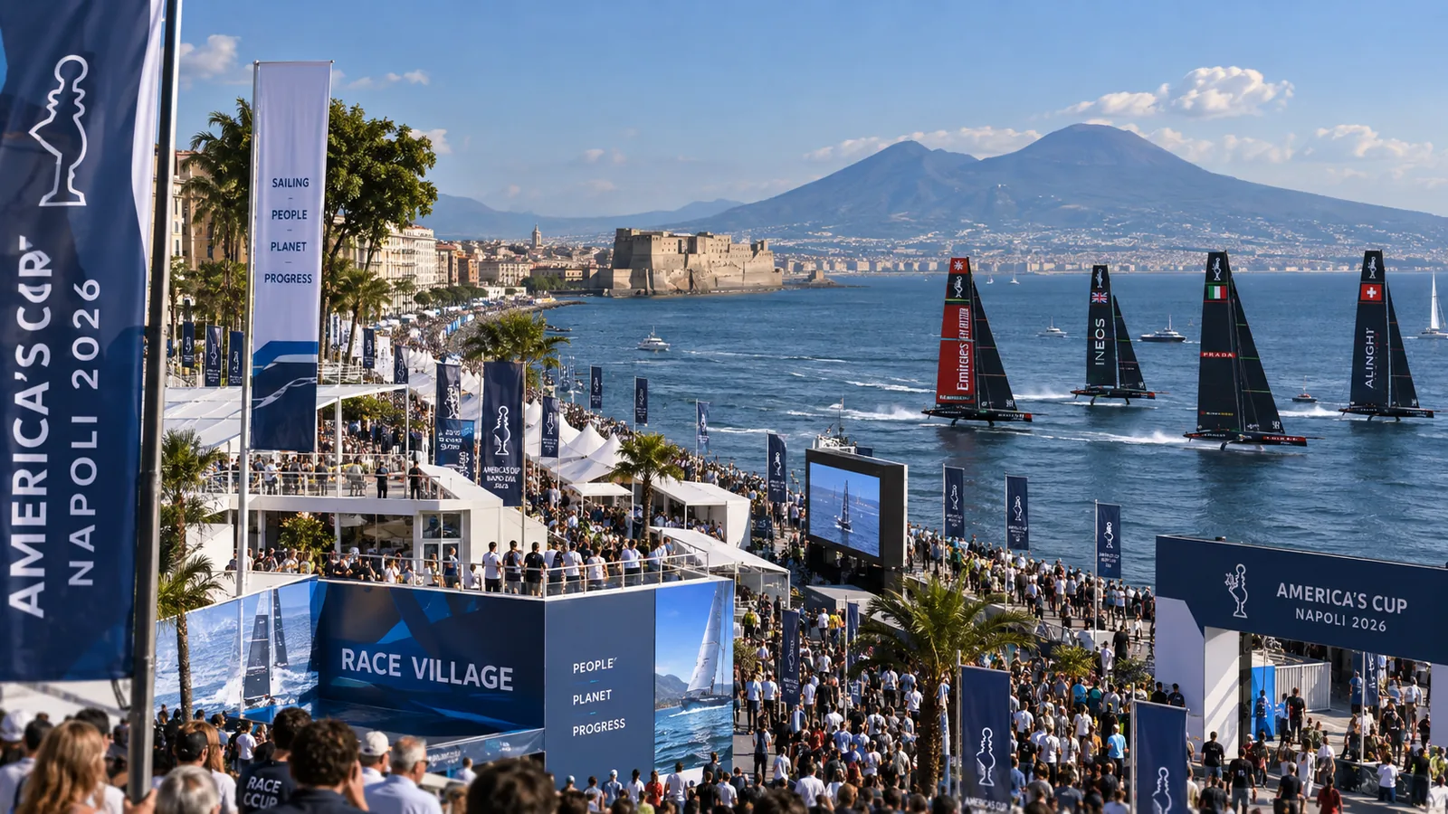 America’s Cup in Naples: the Race Village becomes the heart of the Preliminary Regatta