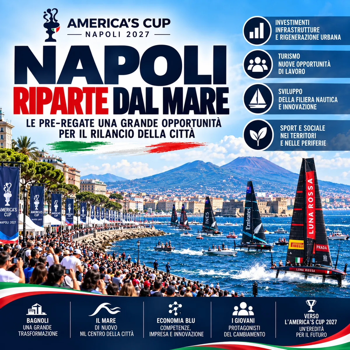 America’s Cup: Naples looks to the sea as Preliminary Regatta drives urban and economic renewal