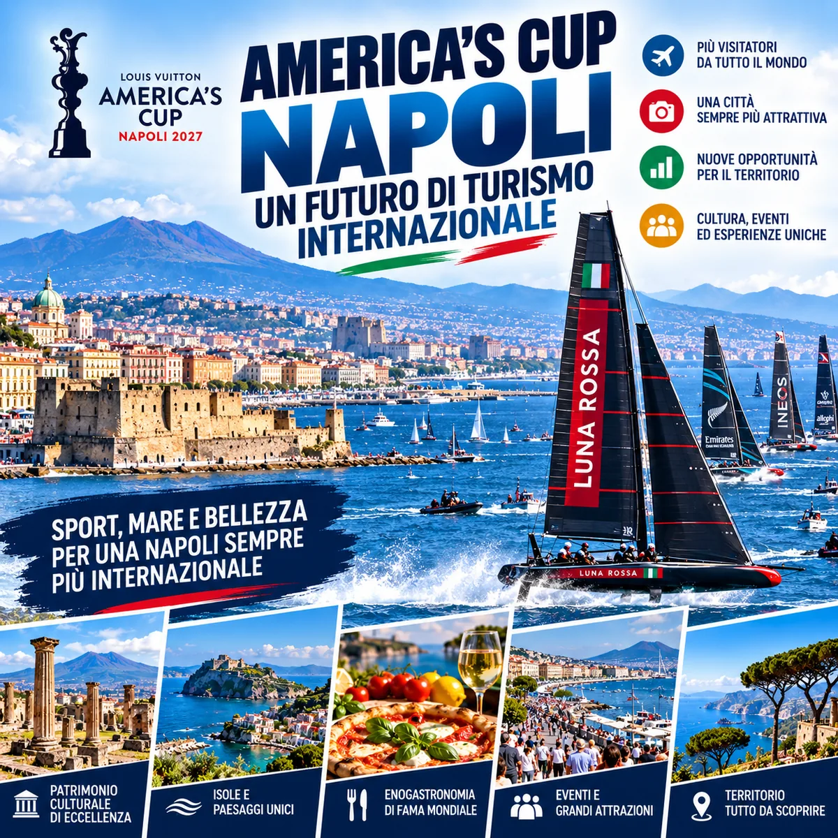 America’s Cup 2027: “Vento di Campania” turns Naples into the gateway to the entire region
