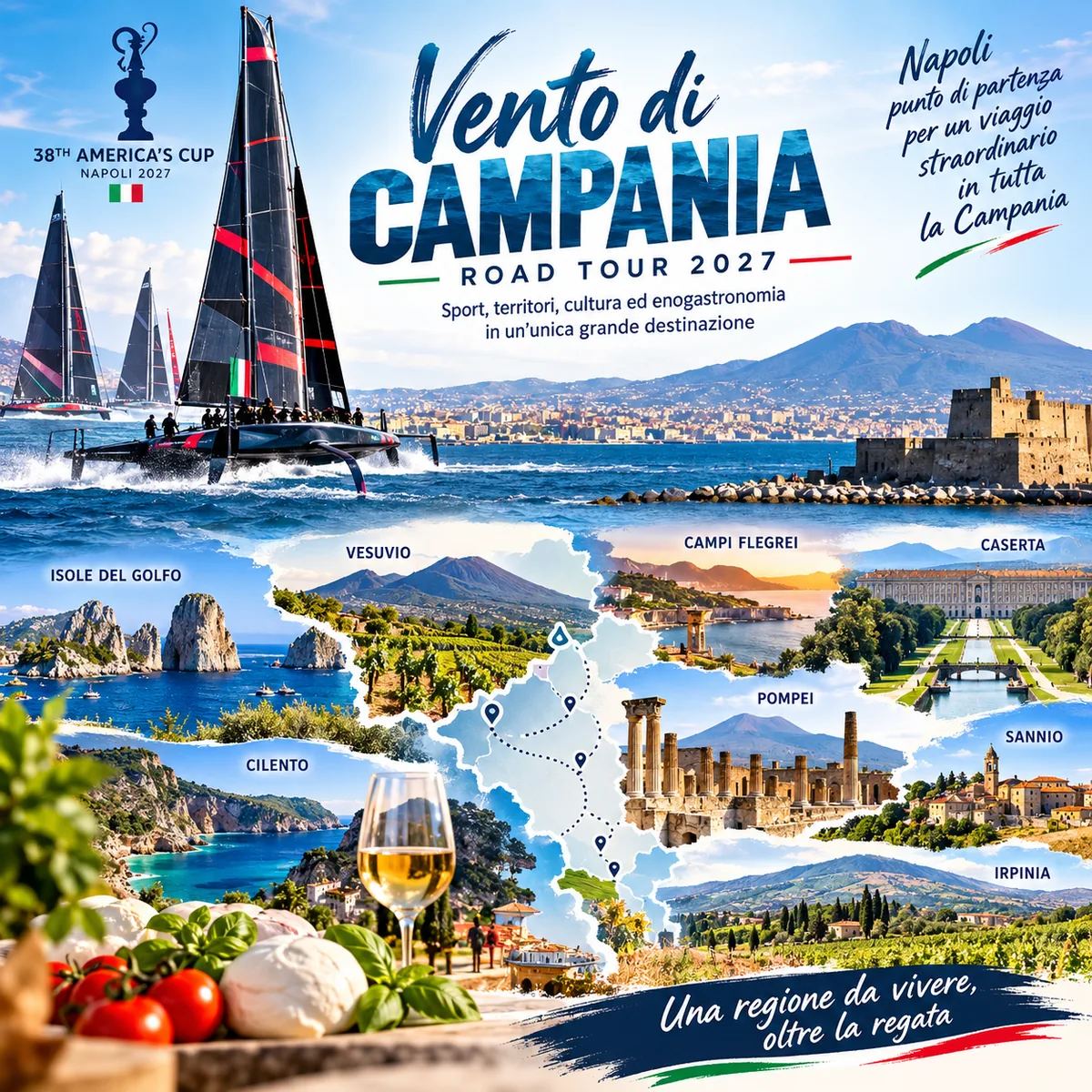 America’s Cup 2027: “Vento di Campania” Turns Naples into a Gateway to the Entire Region
