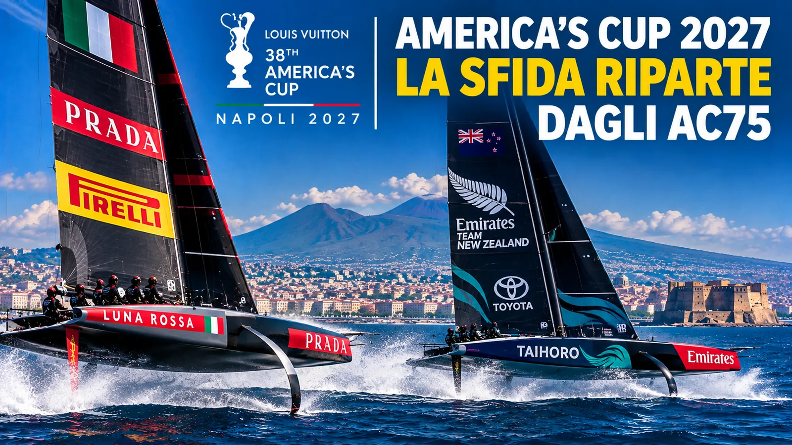 ⛵ America’s Cup 2027: Luna Rossa and Taihoro Return to the Water as AC75 Development Accelerates