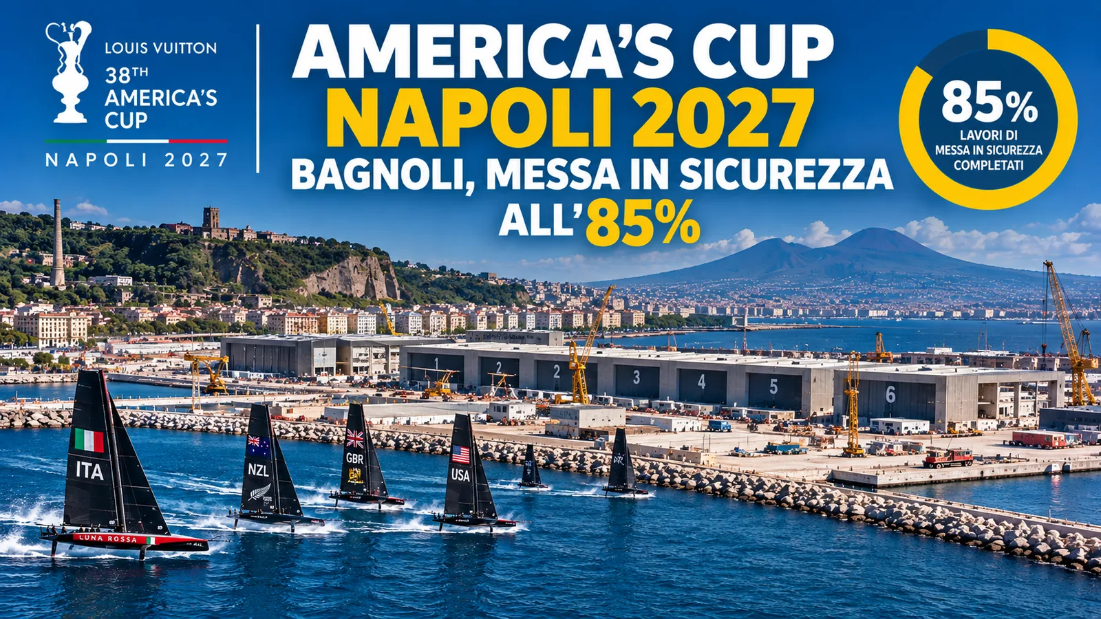 ⛵ America’s Cup Naples 2027: Bagnoli Safety Works Reach 85% as May Deadline Approaches