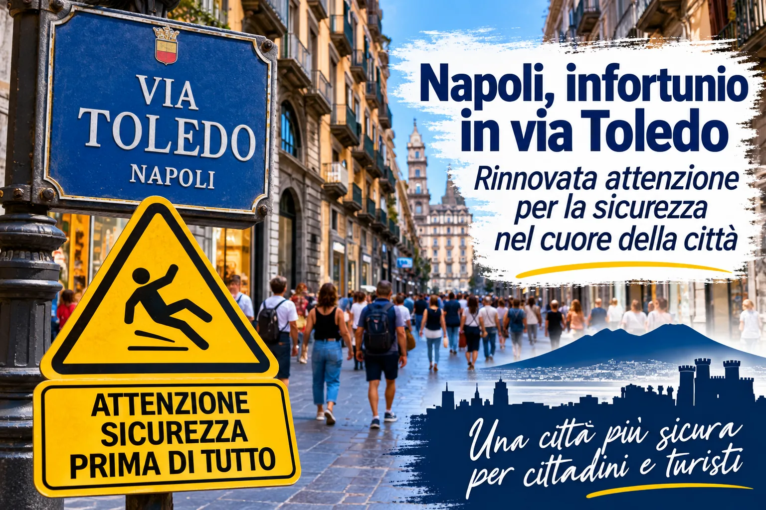 🚨 Naples, Injury Reported on Via Toledo: Public Safety Comes into Focus